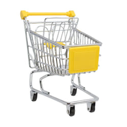 Childrens Mini Shopping Trolley Metal Kids - Yellow