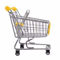 Childrens Mini Shopping Trolley Metal Kids - Yellow