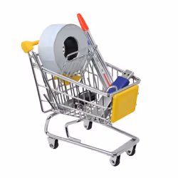 Childrens Mini Shopping Trolley Metal Kids - Orange