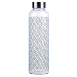 Glass Water Bottle Sports Gym Drinking Outdoor - Green Leaf