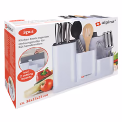Kitchen Cutlery Organiser 3 Pcs Caddy Storage Utensil Holder Board