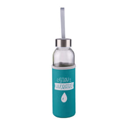 Glass Water Bottle 500ml Sports Gym Travel Drinks - Green - Stay Hydrated