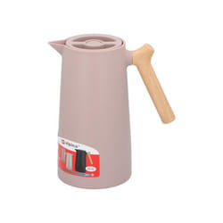 1L Insulated Vacuum Jug Flask Hot Tea Coffee Pot Drinks Soup Travel Carry Handle - Pink