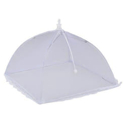 Pop Up Food Cover Protector Mesh Net Umbrella Collapsible Cover Party BBQ Picnic - Blue