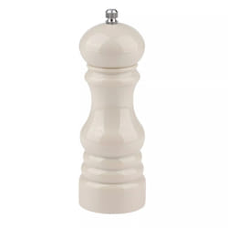 Salt Pepper Mill Grinder Manual Spice Herb Refillable Coarse Adjustable Plastic - Beige