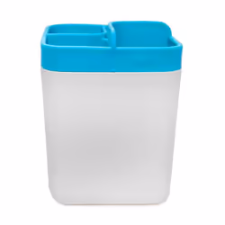 Desk Stationary Organiser Pen Pencil Pot Storage Tidy Holder Sink Cutlery Caddy - Light Blue