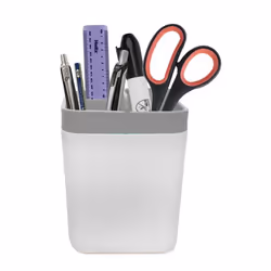 Desk Stationary Organiser Pen Pencil Pot Storage Tidy Holder Sink Cutlery Caddy - Grey