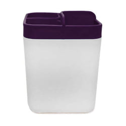 Desk Stationary Organiser Pen Pencil Pot Storage Tidy Holder Sink Cutlery Caddy - Purple