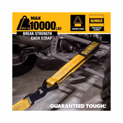 DEWALT DXBC80003 Black/Yellow 2"" x 36"" Premium Axle Tie Down Strap (10 000 lb Break Strength) - Heavy Duty for Truck  Trailer  ATV  UTV  Support Hoi