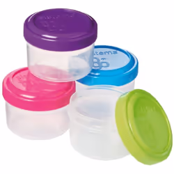 Sistema 21470 Dressing Pots TO GO | Food Container Sauce Pots with Lids | 35 ml | BPA-Free | Blue, Green, Pink & Purple Lids ...