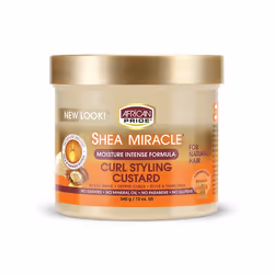 African Pride Shea Miracle Curl Styling Custard 340ml, Hair cream, Unisex, Curly hair, 340 ml, Moisturizing, Smoothing, Pot
