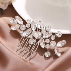 Catery Crystal Bride Wedding Hair Comb Hair Accessories with Rhineston