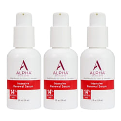 Alpha Skin Care Renewal Serum  14% Glycolic AHA  Rejuvenating & Smoothing  Exfoliates  Hydrates  Evens Skin Tone  3 Pack
