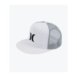 Hurley Icon Trucker Solid Flat Snapback Peak White Cap