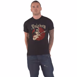 Rainbow T Shirt Blackmores Night Band Logo new Official Mens Black - L, Black