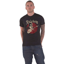 Rainbow T Shirt Blackmores Night Band Logo new Official Mens Black - L, Black