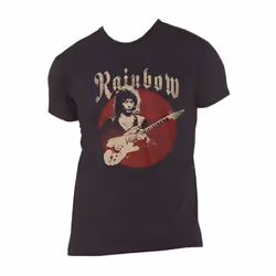 Rainbow T Shirt Blackmores Night Band Logo new Official Mens Black - L, Black