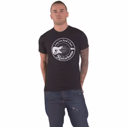 Rainbow T Shirt Long Live Rock N Roll Guitar Band Logo new Official Mens Black - S, Black