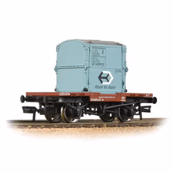Conflat Wagon & AF BR Ice Blue Container BR Bauxite