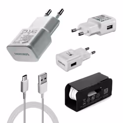 Official Samsung 2 Pin EP-TA200 White Fast Charging Travel Adapter USB-C Cable - Plug Head & Cable Only