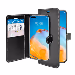 For Huawei P40 Pro Black Wallet Flip PU Leather Pouch Case Cover