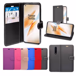 For OnePlus 8 Wallet Flip PU Leather Pouch Case Cover
