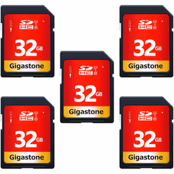 Gigastone 32GB 5 Pack SD Card UHS-I U1 Class 10 SDHC Memory Card High-Speed Full HD Video Canon Nikon Sony Pentax Kodak Olymp ...