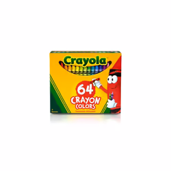 Crayola TRTAZ11A Crayon Set, 3-5/8", Permanent/Waterproof, 64/BX, Assorted, Sold as 1 Box