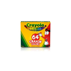 Crayola TRTAZ11A Crayon Set, 3-5/8", Permanent/Waterproof, 64/BX, Assorted, Sold as 1 Box