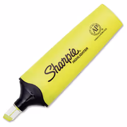 Sharpie Clear View Fluorescent Highlighters  Chisel Tip  Smear Guard Ink (Yellow  4-Pack)