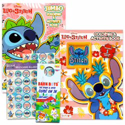 Disney Lilo and Stitch Coloring Book Super Set for Kids - 2 Jumbo Stit