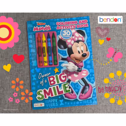 Disney Minnie Mouse Coloring and Activity Book with 4 Crayons and Stickers Bendon 46766