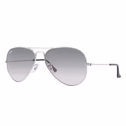 Ray-Ban AVIATOR GRADIENT, Adult, Male, Aviator, Full rim, Silver, Grey, Silver