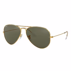Ray-Ban AVIATOR CLASSIC, Adult, Unisex, Aviator, Gold, Polarized lens, Metal