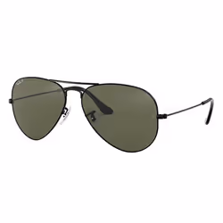 Ray-Ban AVIATOR CLASSIC, Adult, Unisex, Aviator, Black, Polarized lens, Metal