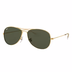 Ray-Ban Cockpit, Adult, Unisex, Aviator, Aviator, Full rim, Gold