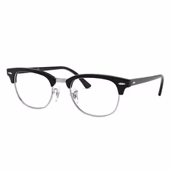 Ray-Ban Clubmaster Optics, Adult, Unisex, Square, Black, Non-polarized lens, Acetate