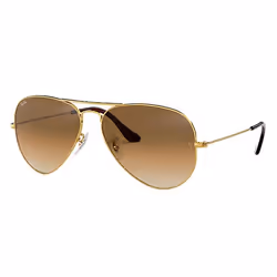 Ray-Ban AVIATOR GRADIENT, Adult, Unisex, Aviator, Gold, Non-polarized lens, Metal
