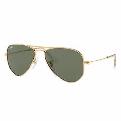 Ray-Ban AVIATOR JUNIOR, Child, Male, Aviator, Full rim, Gold, Gold