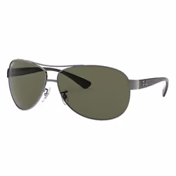 Ray-Ban RB3386, Adult, Unisex, Aviator, Black, Polarized lens, Metal