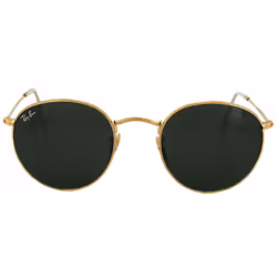 Ray-Ban Sunglasses Round Metal 3447 001 Gold Green Medium 50mm