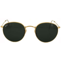 Ray-Ban Sunglasses Round Metal 3447 001 Gold Green Medium 50mm