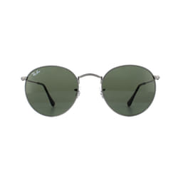Ray-Ban Sunglasses Round Metal 3447 029 Gunmetal Green Medium 50mm