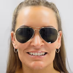 Ray-Ban Classic Aviator Gold Green Unisex Sunglasses RB3025 - Additional view 5