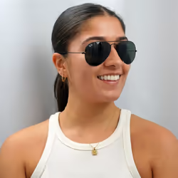 Ray-Ban Sunglasses Aviator 3025 L2823 Black Green G-15 Medium 58mm