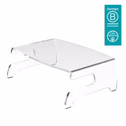 Dataflex Addit monitor riser 660, Multimedia stand, Transparent, Acrylic, Flat panel, 15 kg, 144 mm