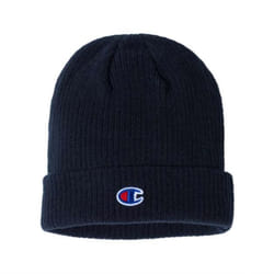 Champion Ribbed Knit Cuffed Beanie - Navy  One Size