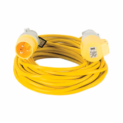 Defender Extension Lead Yellow 1.5mm2 16A 14m - 110V