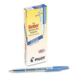 Pilot 36711 Better Ball Point Stick Pen  Blue Ink  1mm  Dozen