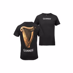 Guinness 879558-medium Harp Logo Front & Back Print T-Shirt - Medium